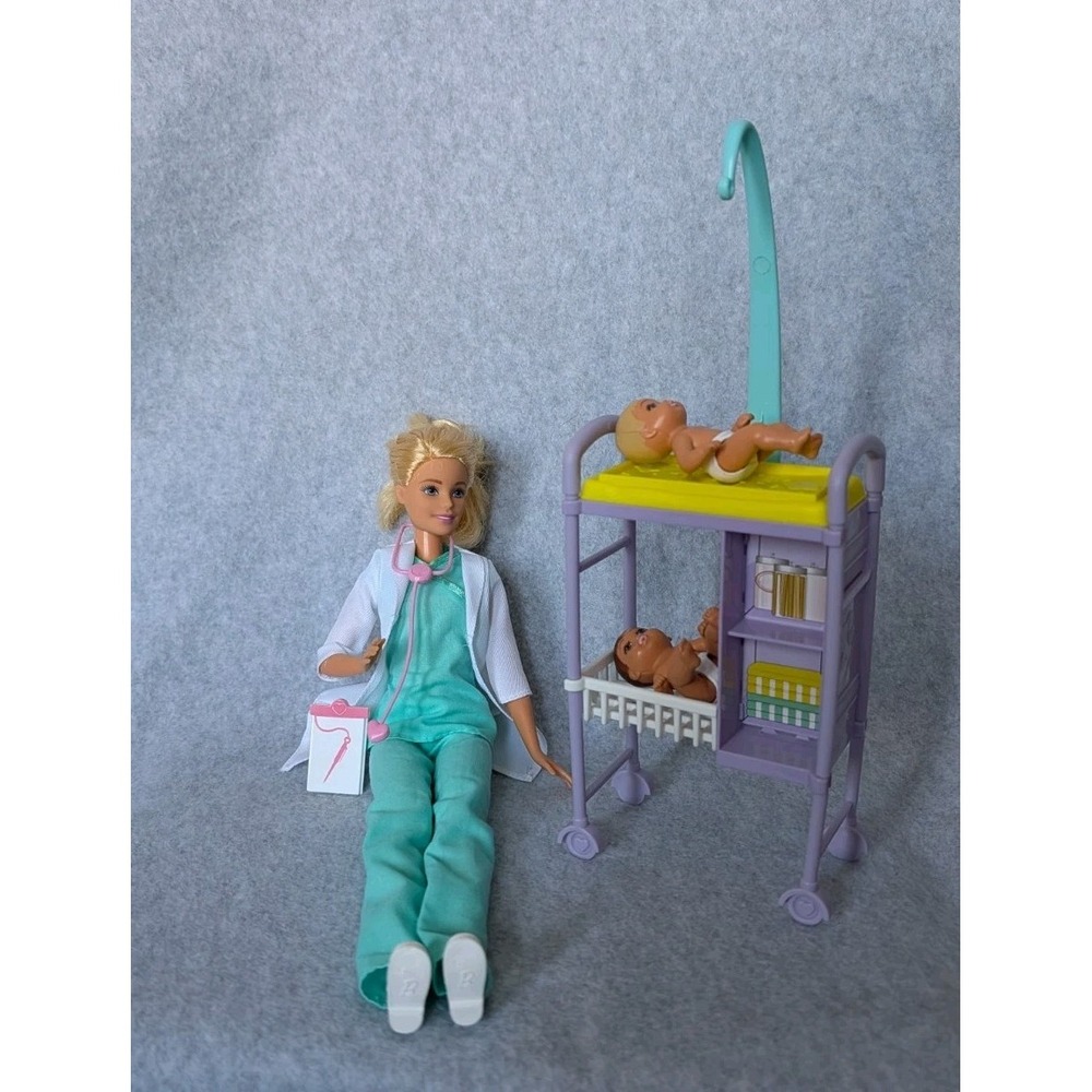 Barbie‎ Careers Baby Doctor Playset Blonde Doll, 2 Babies Furniture Replacement